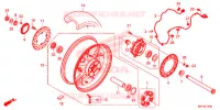 ROUE ARRIERE pour Honda CBR 1000 RED 2021