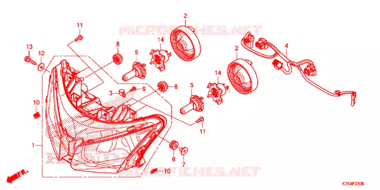 PHARE Honda MOTO 300 CBR 2021  CBR300RAM