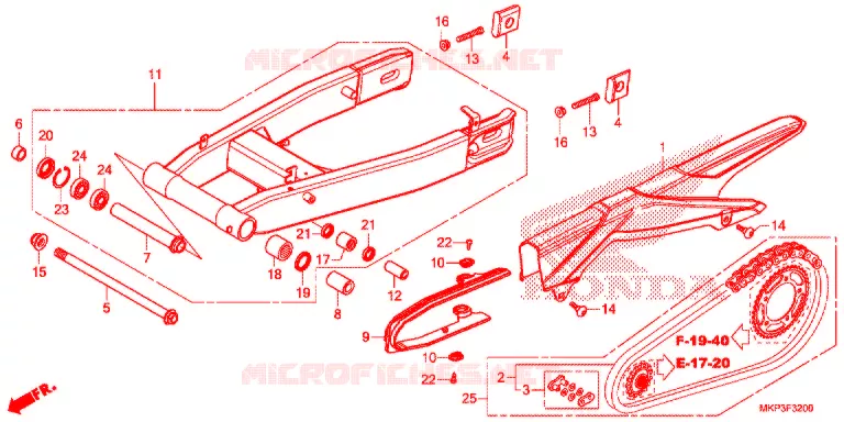 BRAS OSCILLANT Honda MOTO 500 CBR 2021  CBR500RAM