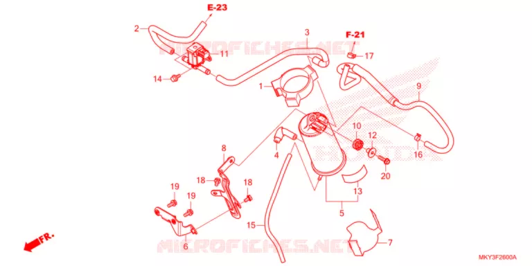 SYSTÈME DE RECYCLAGE DES GAZ Honda MOTO 650 CBR 2021  CBR650RAM