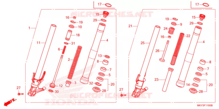 FOURCHE Honda MOTO 650 CBR 2021  CBR650RAM