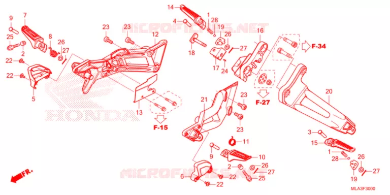REPOSE PIED Honda MOTO 1100 REBEL 2021  CMX1100DM