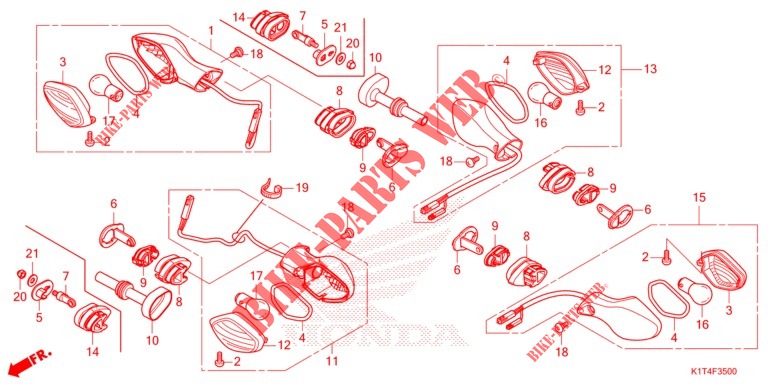 CLIGNOTANT pour Honda CRF 300 RALLY ABS 2021