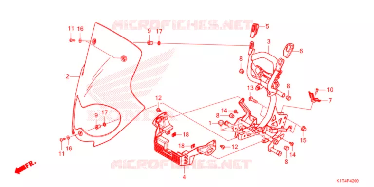 PARE-BRISE Honda MOTO 300 CRF 2021  CRF300LRAM