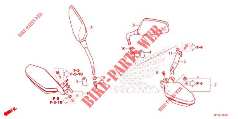 RETROVISEUR   PROTEGE MAIN pour Honda CRF 300 RALLY ABS 2021