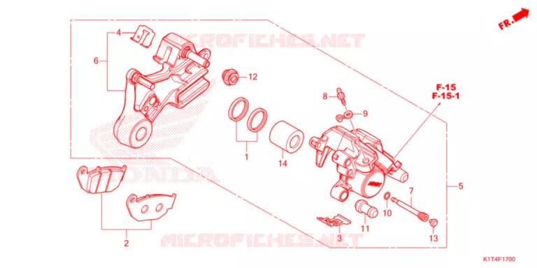 ETRIER DE FREIN ARRIERE Honda MOTO 300 CRF 2021  CRF300LRAM