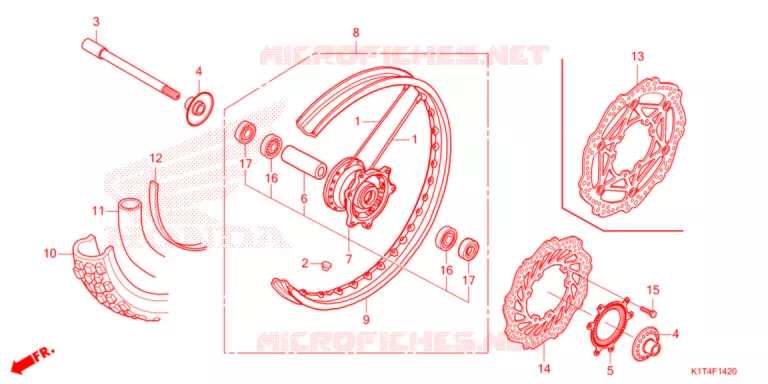ROUE AVANT Honda MOTO 300 CRF 2021  CRF300LRAM