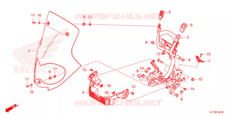 PARE-BRISE Honda MOTO 300 CRF 2022  CRF300LRM