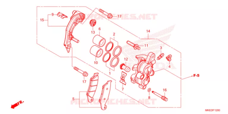 ETRIER DE FREIN AVANT Honda MOTO 450 CRF 2021  CRF450RM