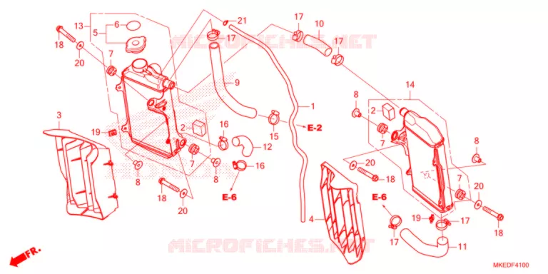 RADIATEUR Honda MOTO 450 CRF 2021  CRF450RM