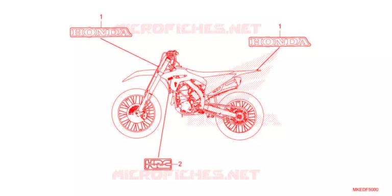 AUTOCOLLANTS Honda MOTO 450 CRF 2021  CRF450RM