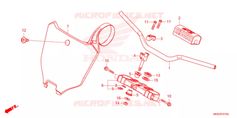 GUIDON - TE DE FOURCHE Honda MOTO 450 CRF 2022  CRF450RM