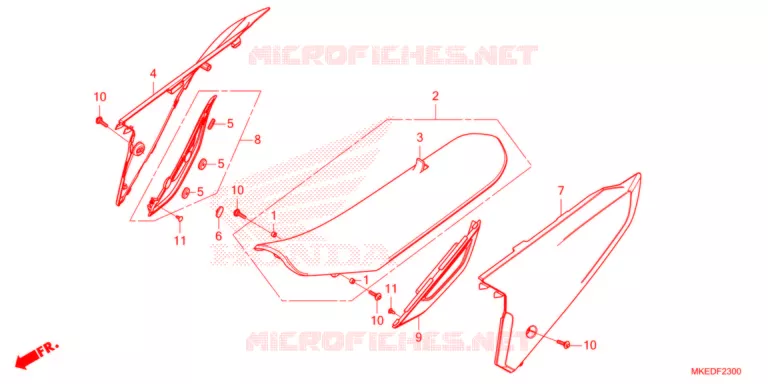 SELLE - CARENAGE Honda MOTO 450 CRF 2021  CRF450RM