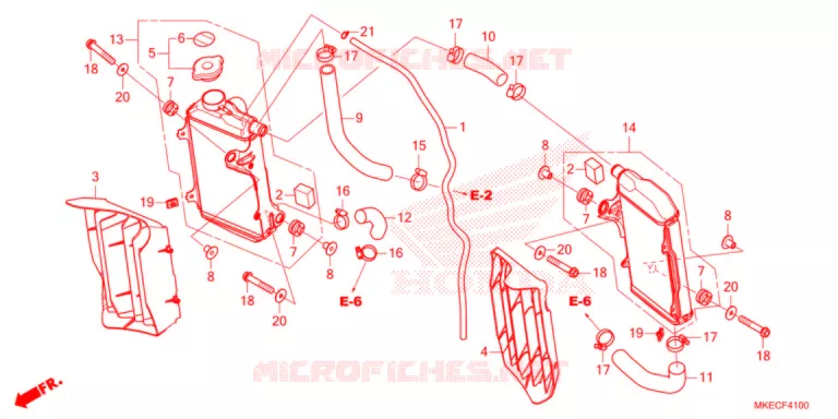 RADIATEUR Honda MOTO 450 CRF 2021  CRF450RWEM