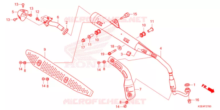 SILENCIEUX D'ECHAPPEMENT Honda MOTO 125 CT 2021  CT125AM