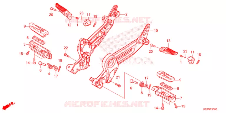 REPOSE PIED Honda MOTO 125 GROM 2022  MSX125AN