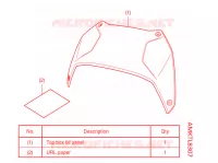 GARNITURE TOP CASE (AL) pour Honda NC 750 X ABS 2021