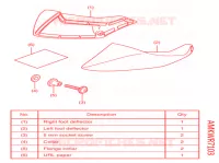 KIT,FOOT DEFLECTOR pour Honda NC 750 X ABS 2021