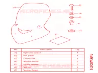 KIT,HIGH SCREEN pour Honda NC 750 X ABS 2021