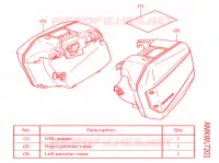 KIT,PANNIER CASE (R32,L33) pour Honda NC 750 X ABS 2021
