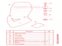KIT,HIGH SCREEN pour Honda NC 750 X ABS 2021