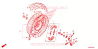 ROUE ARRIERE pour Honda 50 METROPOLITAN 2021