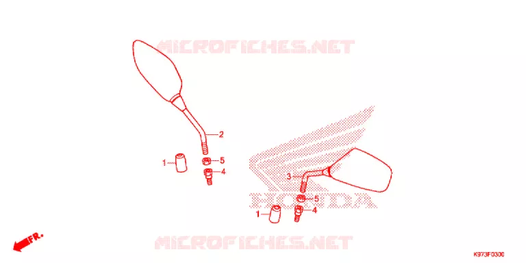 RETROVISEUR Honda SCOOTER 150 PCX 2020  WW150AL