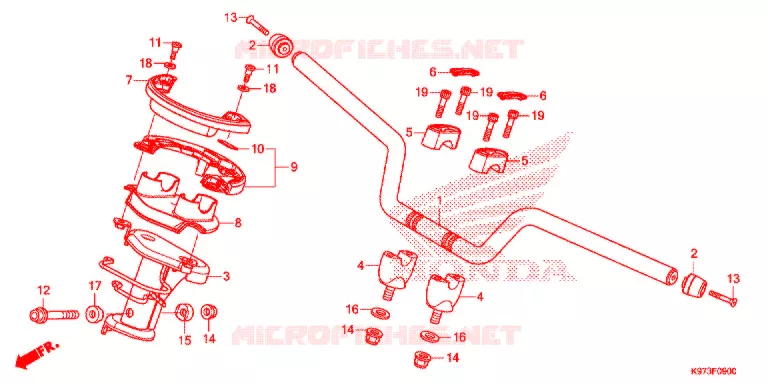 GUIDON - CARENAGE Honda SCOOTER 150 PCX 2020  WW150AL