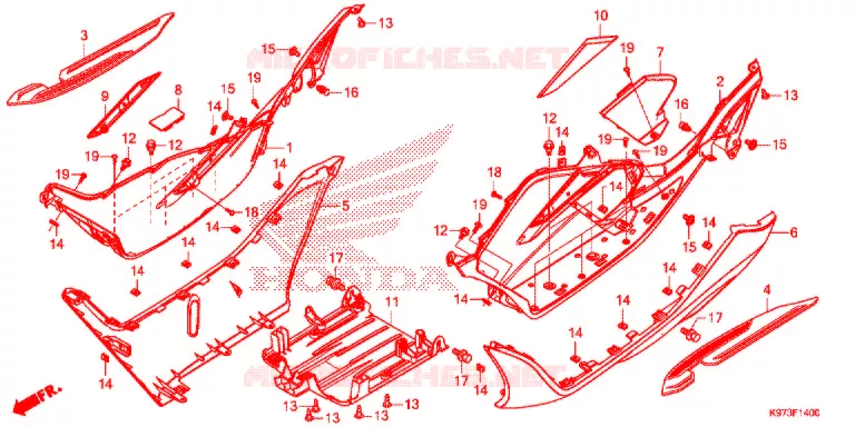 MARCHE PIEDS Honda SCOOTER 150 PCX 2020  WW150AL