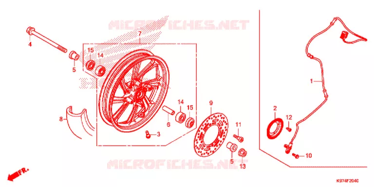 ROUE AVANT Honda SCOOTER 150 PCX 2020  WW150AL
