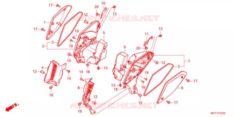 OUIES DE RADIATEUR Honda MOTO 650 CB 2022  CB650RAM