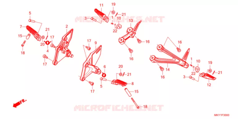 REPOSE PIED Honda MOTO 650 CBR 2021  CBR650RAM