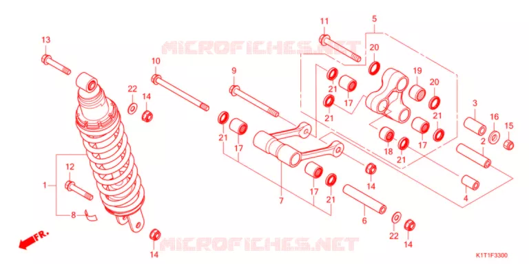 AMORTISSEUR ARRIERE Honda MOTO 250 CRF 2021  CRF250LAM