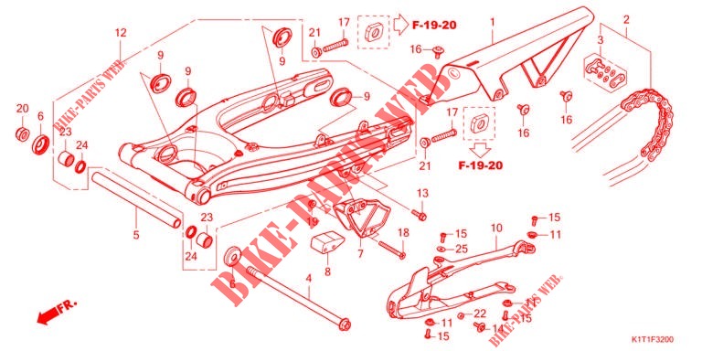 BRAS OSCILLANT pour Honda CRF 250 RALLY LOWER, 低い 2022
