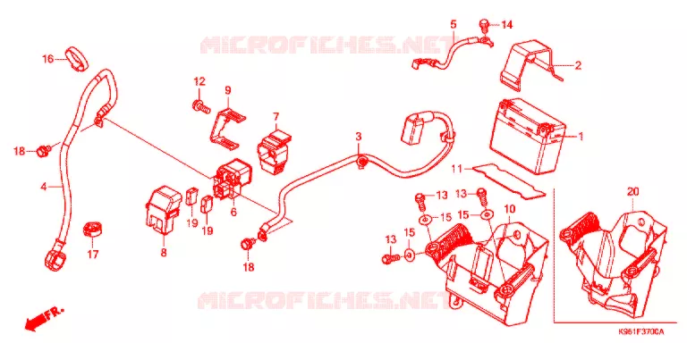 BATTERIE Honda MOTO 250 CRF 2020  CRF250RL