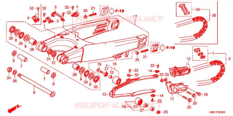 BRAS OSCILLANT Honda MOTO 250 CRF 2020  CRF250RL