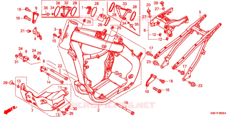 CADRE Honda MOTO 250 CRF 2021  CRF250RL