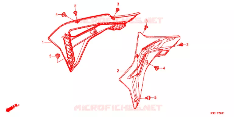 OUIES DE RADIATEUR Honda MOTO 250 CRF 2021  CRF250RXL