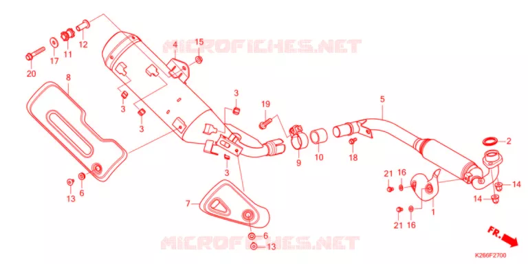 SILENCIEUX D'ECHAPPEMENT Honda MOTO 125 GROM 2022  MSX125AM