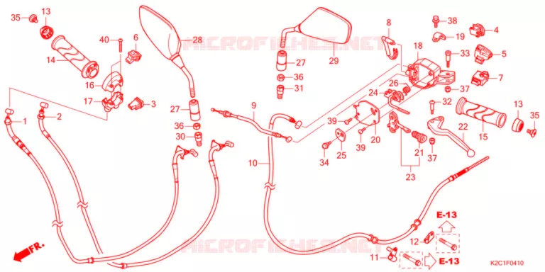 LEVIER DE GUIDON - CABLE - COMMODO Honda SCOOTER 110 DIO 2021  NSC110M