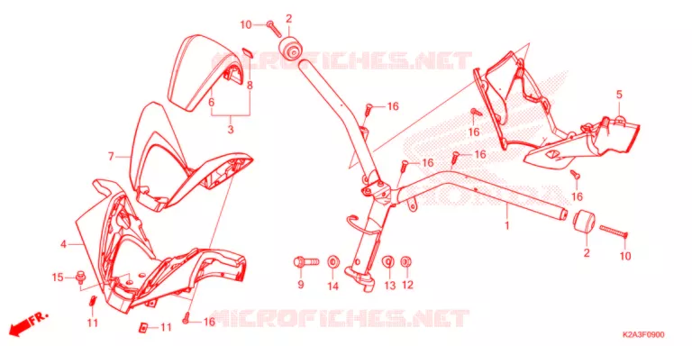 GUIDON - CARENAGE Honda SCOOTER 250 FORZA 2021  NSS250AM