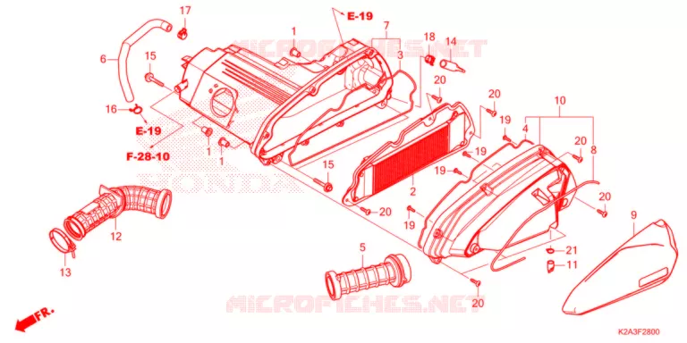 FILTRE A AIR Honda SCOOTER 250 FORZA 2021  NSS250AM