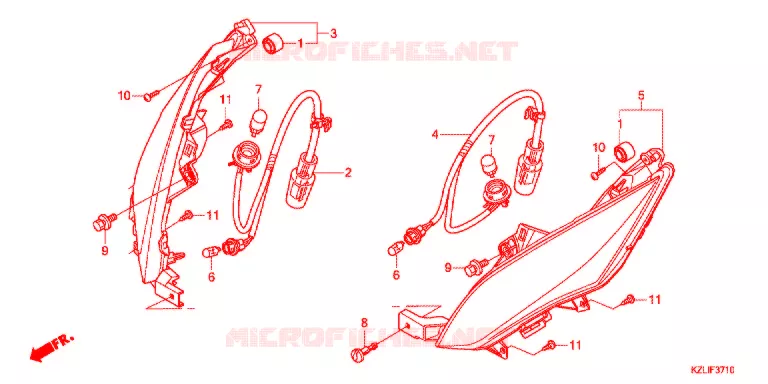 CLIGNOTANT AVANT Honda SCOOTER 110 SPACY 2014  NSC110CC