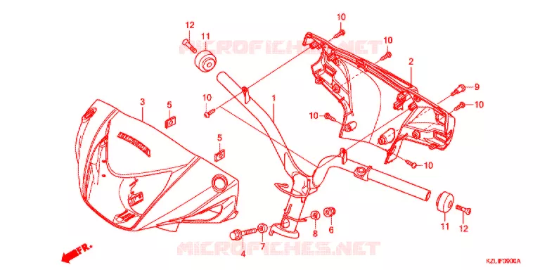 GUIDON - CARENAGE Honda SCOOTER 110 SPACY 2017  NSC110CC