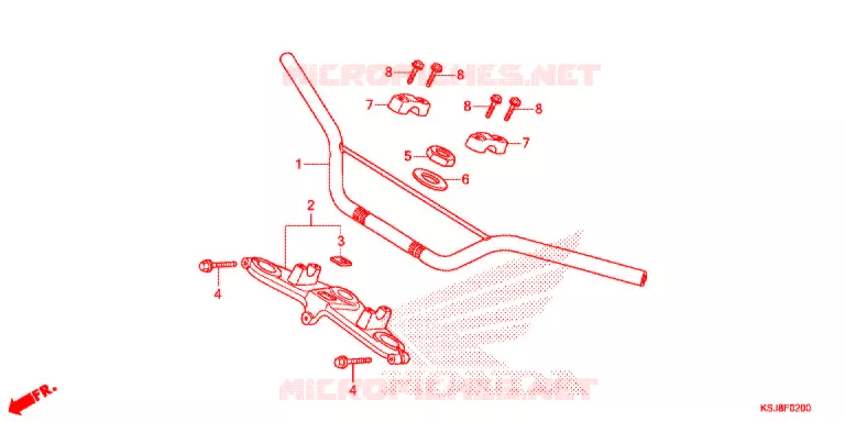 GUIDON Honda MOTO 100 CRF 2012  CRF100FC