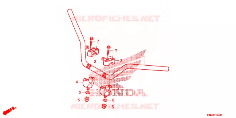 GUIDON Honda ATV 500 FOURTRAX 2011  TRX500FAB
