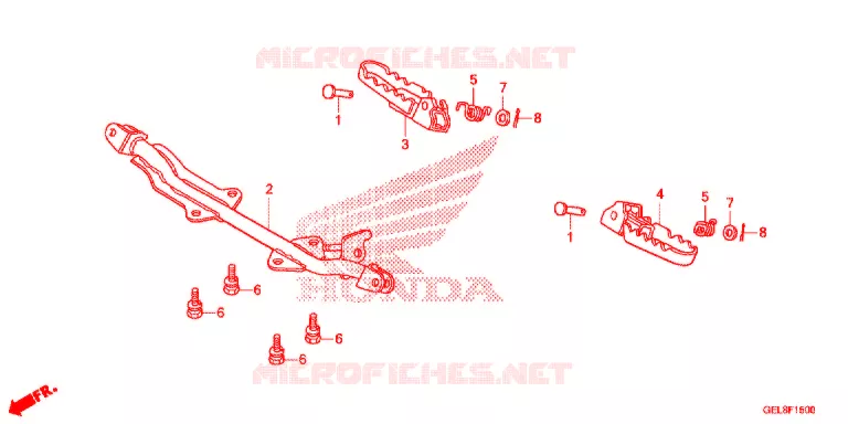 REPOSE PIED Honda MOTO 50 CRF 2020  CRF50FL