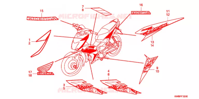 MARQUE/RAYURE (AFP110SA/AFP110CSA) Honda MOTO 110 WAVE 2012  AFP110CSA