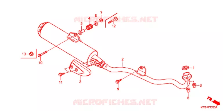 SILENCIEUX D'ECHAPPEMENT Honda MOTO 110 WAVE 2011  AFP110SA