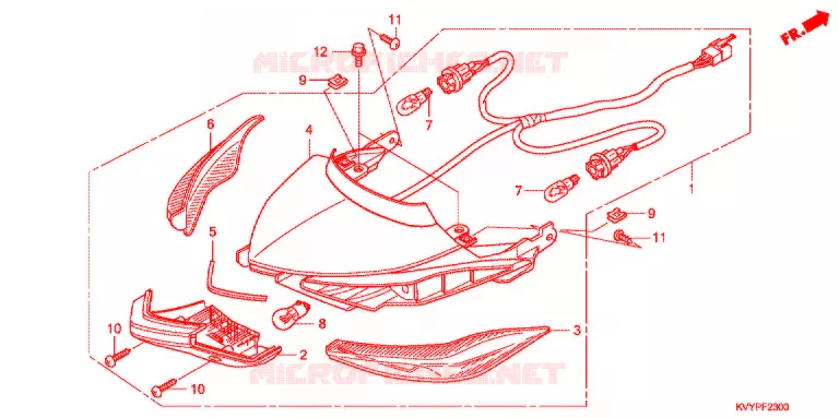 FEUX  Honda SCOOTER 110 BEAT 2010  ANC110CBP9